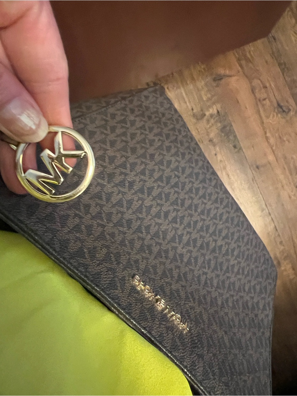 Michael Kors Gray Signature Monogram Messenger Bag - Picture 8 of 10
